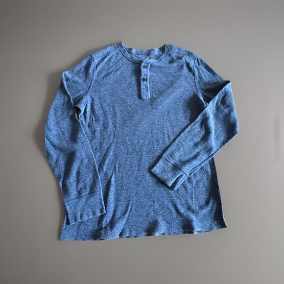 J.Crew Thermal Henley Waffle Knit, Large - Blue, Dexter Kill Shirt, Base Layer - Picture 5 of 10